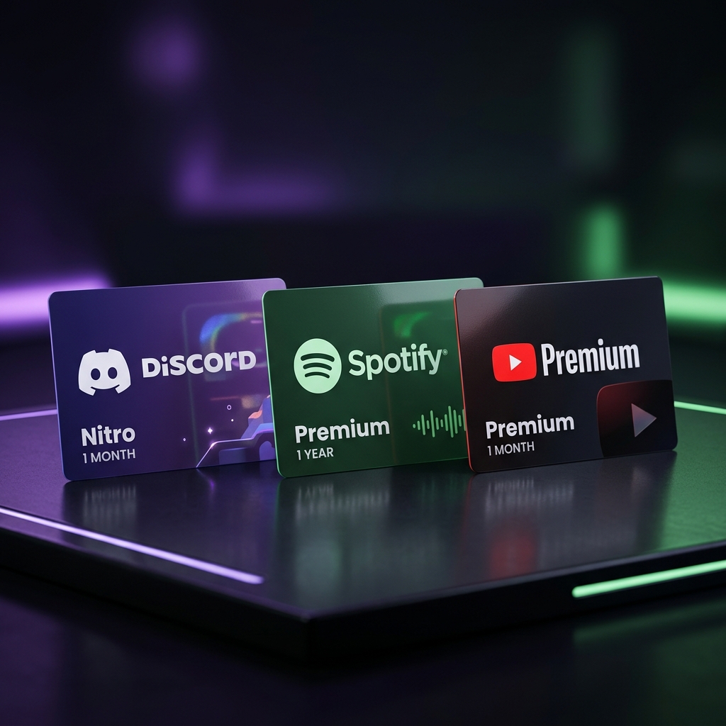 Discord Nitro, Spotify and YouTube Premium